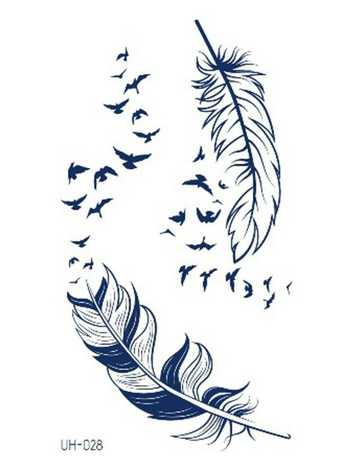 Водостойкие полуперманентные татуировки-наклейки на травяной основе для мужчин и женщин