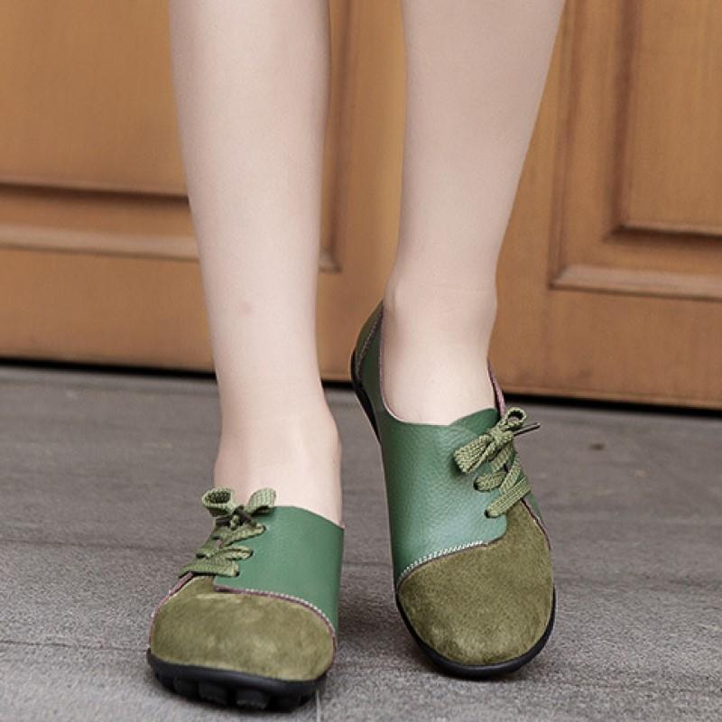 Женская обувь большого размера. Повседневная женская обувь на одинарной платформе. Туфли-бобы с низким верхом и шнуровкой.