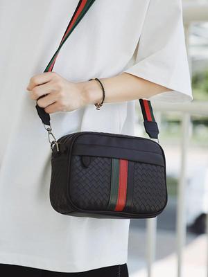 2025 Мужской Модный Тренд Сумка Через Плечо - Деловой Повседневный Горизонтальный Стиль Маленький Рюкзак