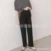 Womens Maternity Wide Leg Pants Thin High Waist Adjustable Waistband Belly Support Plus Size S-3XL