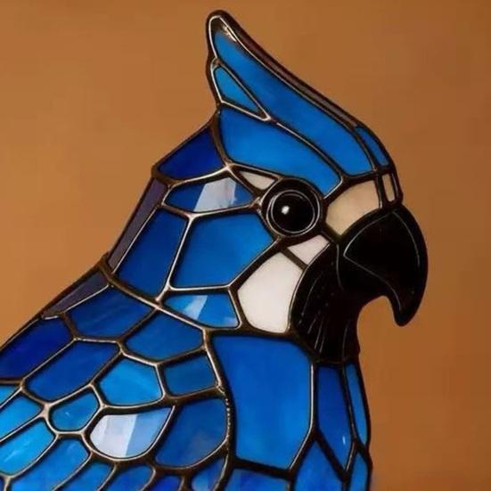 Витражная лампа-птица Yousheng, ночник-птица из смолы с питанием от USB, лампа для украшения стола для дома, офиса, гостиной, спальни, рождественский подарок на день рождения