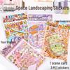 3D Cartoon Space Landscape Stickers: Large Pre-Cut Scenic Elements for Toy Box