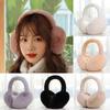 1PC Solid Color Soft Plush Ear Warmer Winter Warm Earmuffs Fashion Ear Cover Outdoor Cold Protection Ear-Muffs Folding Earflap