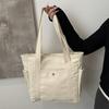 Women Canvas Shoulder Bag Heavy Duty Work Tote with Side Pockets Zip Closure Handbag for Travel Shopping Commuting Gym