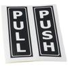 Self-Adhesive Door Sign Black Push Pull Stickers 2Set   Stores