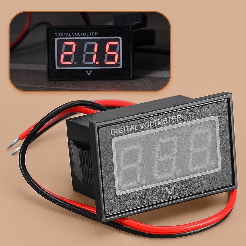 Digital Voltmeter Battery Gauge DC2.5-40V Fit for Golf Cart Club Car Precedent 2004-2011 Red Display Color