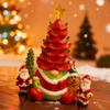 10-дюймовая светящаяся рождественская елка-гном из смолы с оленем/Сантой, елка-гном с LED-подсветкой для дома, офиса, каминной полки, настольного декора