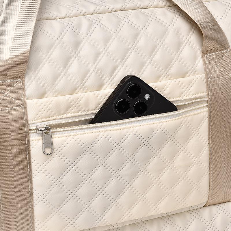 Однотонная дорожная сумка-тоут унисекс на молнии, многофункциональная, с отдельным отделением для обуви, большая вместимость для удобного хранения на открытом воздухе