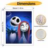 Disney oil painting Jack and Sally painting art handmade diy painting home decoration gift