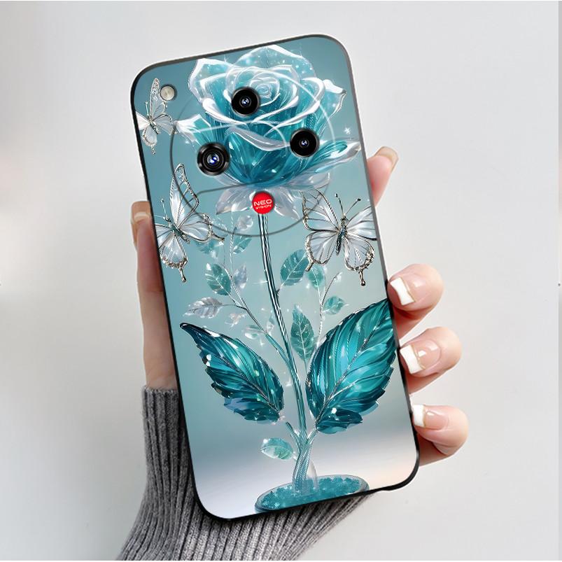 Чехол для Nubia Focus 2 5G Z2462N, Роскошный Модный Чехол с Бабочками и Цветами, Мягкий ТПУ Силикон, Черный Чехол для Телефона ZTE Nubia Focus2