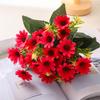 5 Fork 15Head Artificial Daisy Gerbera Flower Chamomile Flower Wedding Home Decoration Arrangement Party Decoration