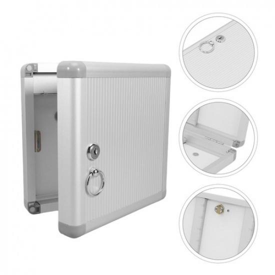 12 Position Wall Mounted Key Storage Box Aluminum Alloy for Car and Office Keys