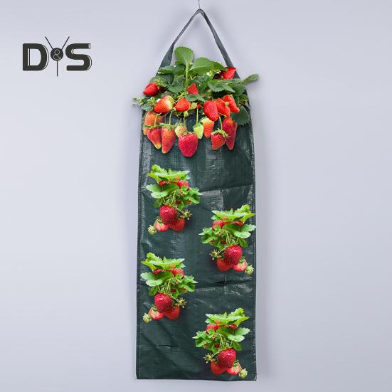 Подвесной мешок для выращивания растений, перевернутый мешок для посадки томатов, сумка для посадки клубники для домашнего сада, балкона, простое вертикальное озеленение