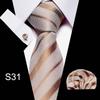 Men's Business Professionals Striped Tie Wedding Suit Accessories Polyester Tie Men