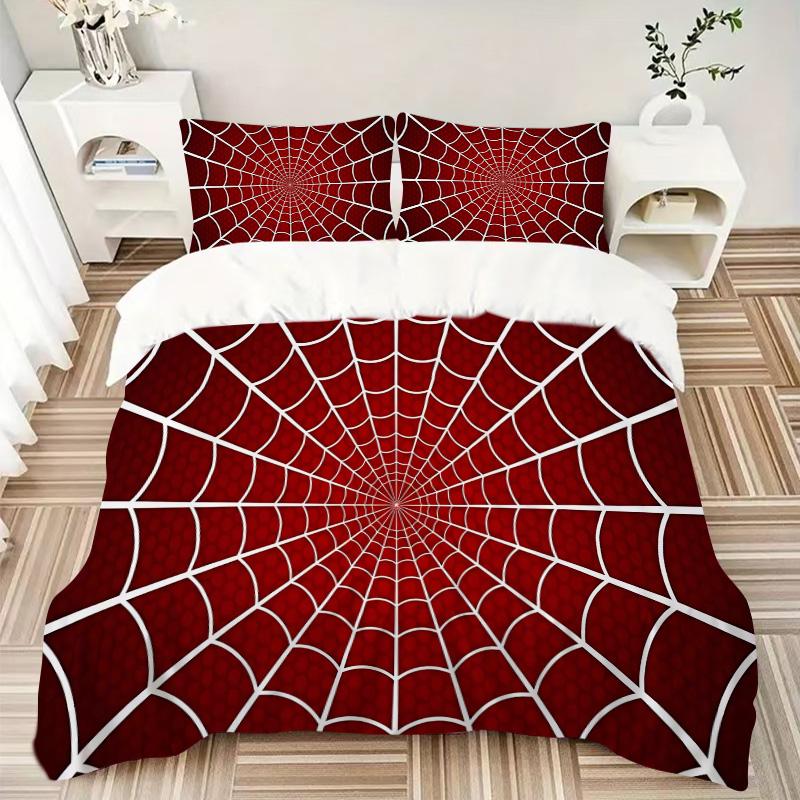 Spider Web Print 3Pcs Bedding Setduvet Cover With 2 Bedropillowcase Home Birthday Gift