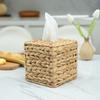 Bohemian Style Square Rattan Weaving Tissue Box with Cover Tissue Holder  Office