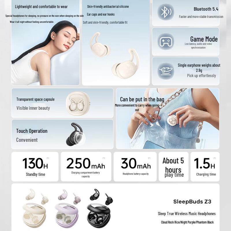 REMAX SleepBuds Z3 Wireless Noise-Cancelling Sleep Earbuds