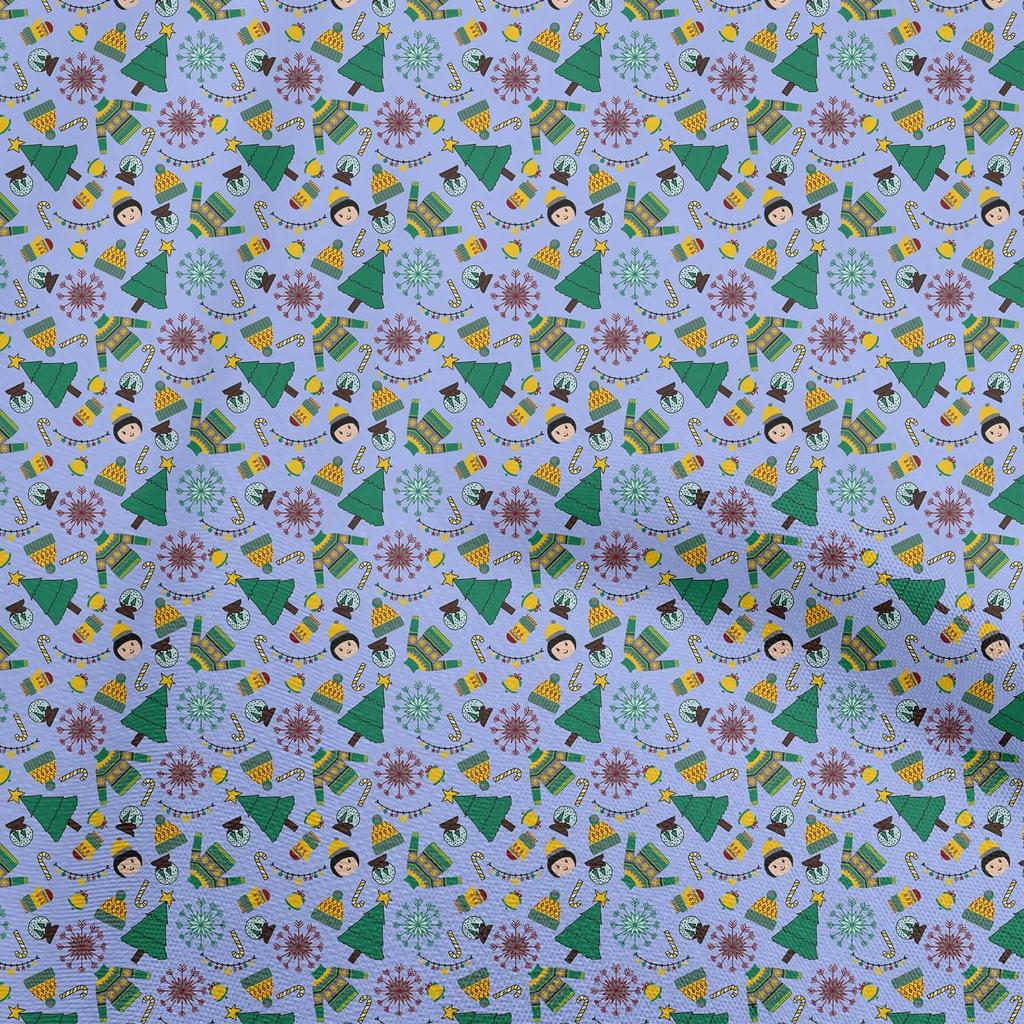 oneOone Cotton Flex Gray Fabric Christmas Craft Projects Decor Fabric Printed By The Yard 40 Inch