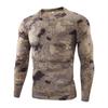 Spring and Autumn Outdoor Python Print 3D Jungle Camouflage Training Clothing Crewneck T Shirt Men's Loose Long Sleeves