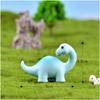 Resin Dinosaur Cake Toppers 8Pcs Miniature Dinosaur Toy Collection Playset for Succulent Planter Moss Landscape DIY Decor