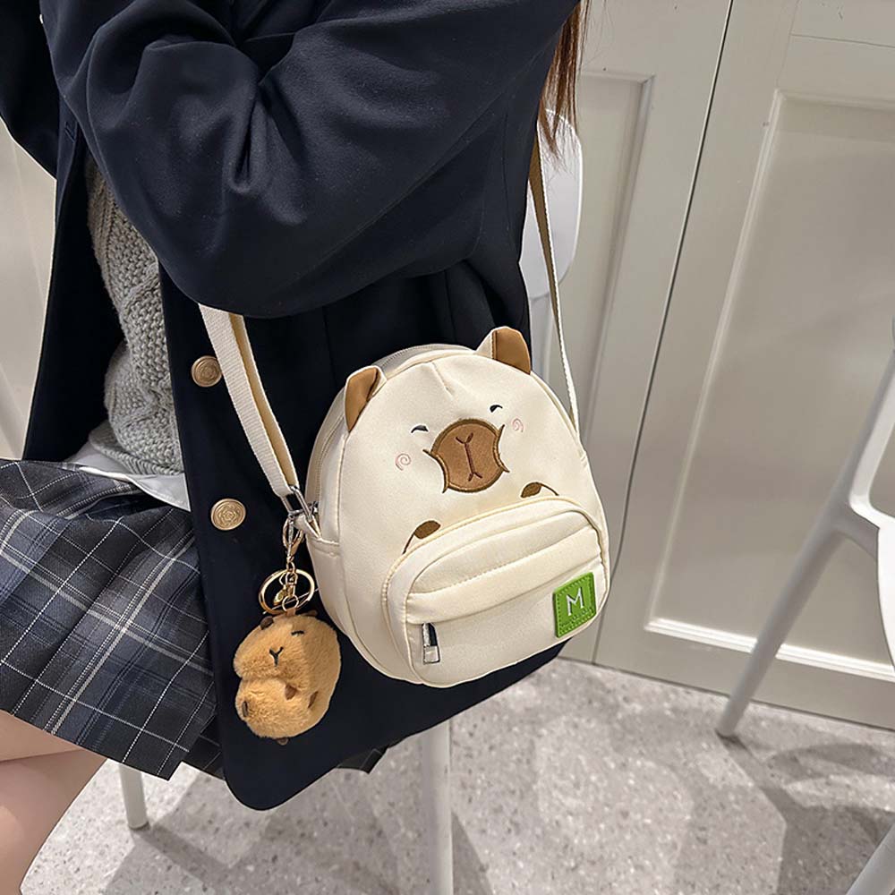 Anti-splash Water Cartoon Shoulder Pouch Plush Doll Pendant Creative Crossbody Bag Women