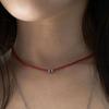 СЕРЕБРЯНОЕ ОЖЕРЕЛЬЕ-ДОНАТ КРАСНОЕ
