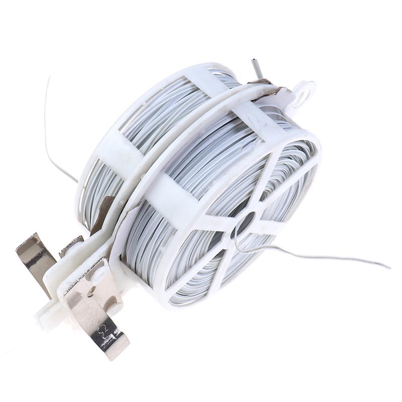 1Pc (50M) Белый многофункциональный прочный садовый зажим для растений с покрытием из проволоки