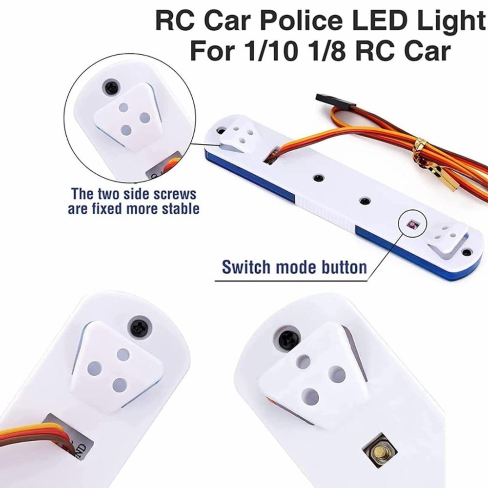 Multi-Function Alarming Light 115mm Alarming Flash Lamp Durable Light Bar Lamp RC Car Accessories
