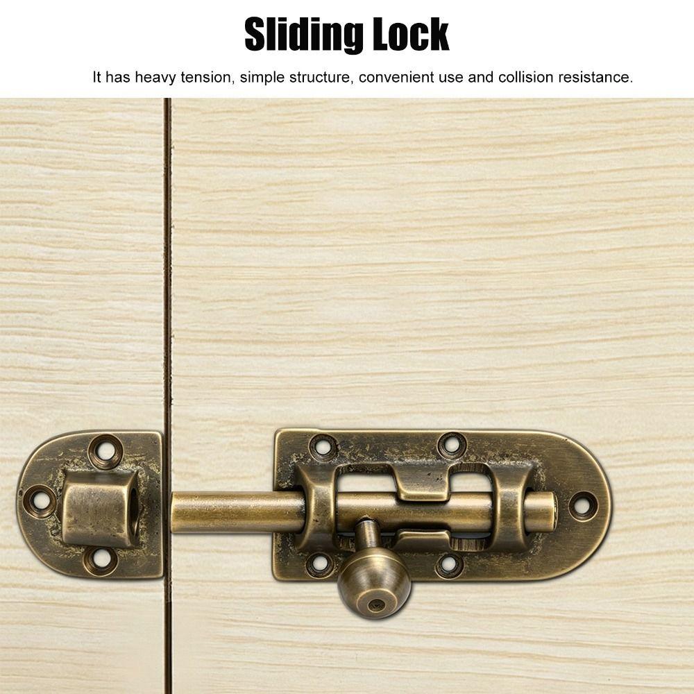 Includes Screws Door Latch Bolts Brass Barrel Bolt Latch Vintage Sliding Door Lock Outdoor Fences