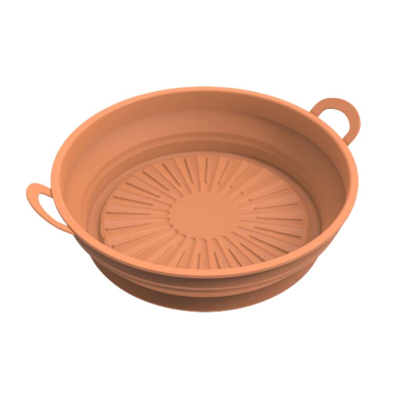 Silicone Air Fryers Oven Baking Tray Pizza Fried Chicken Airfryer Silicone Basket Reusable Airfryer Pan Liner Accessories