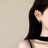 Серьги-пусеты Zhao Ruth из красной эмали в виде фейерверков изысканные, маленькие и высококлассные, универсальные серьги для通勤, серьги для осени и зимы.
