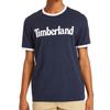 Timberland Casual Round Neck Printed Pullover Short Sleeve T-Shirt Men Tops Deep-Sapphire-Blue A2B86433