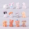 Cute Mini Resin Dog Dolls 12 Style Handicraft Ornaments Ideal For Micro Landscape Decor