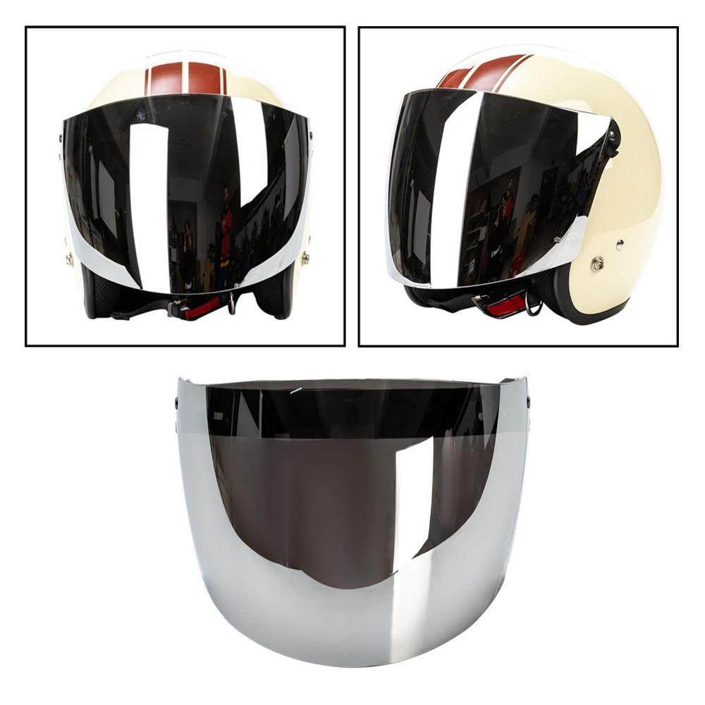 New Motorcycle Parts Universal Wind Shield Lens Helmet Visor 3-Snap Motorcycle Open Face