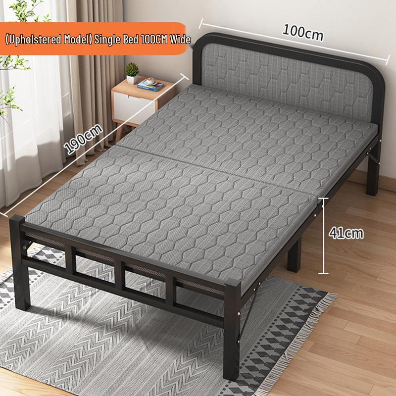 Modular Foldable Iron Bed for Dorms and Naps - Adult Size