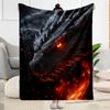 Dragon Reading Magic Book flannel,Lightweight,Flannel Blanket,Comfortable Blanket, Sofa Blanket, gift blankets,Holiday gift blanket Blankets