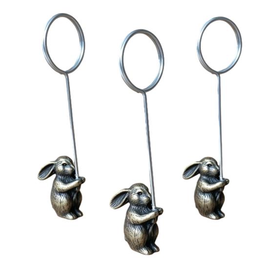 3Pcs Note Holder Stable Anti-Corrosive Spiral Clip for Notes Photos Menus Business Cards Retro Zodiac Desktop Ornament Unique Gift for Collectors