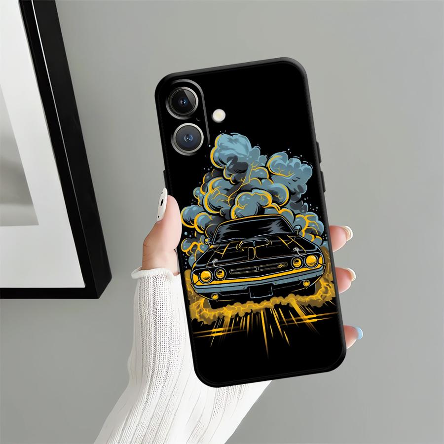 Ретро Мультяшный Автомобильный Чехол для Apple iPhone 17 Pro Max 12 XR XS MAX 14 15 Pro 7 8 16 Air 11 13 Funda Чехол для Телефона