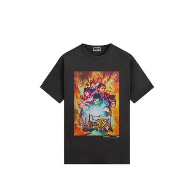 X Capcom Street Fighter LV Футболка Ультра Винтаж Черная Мужские Топы KHM034773-001