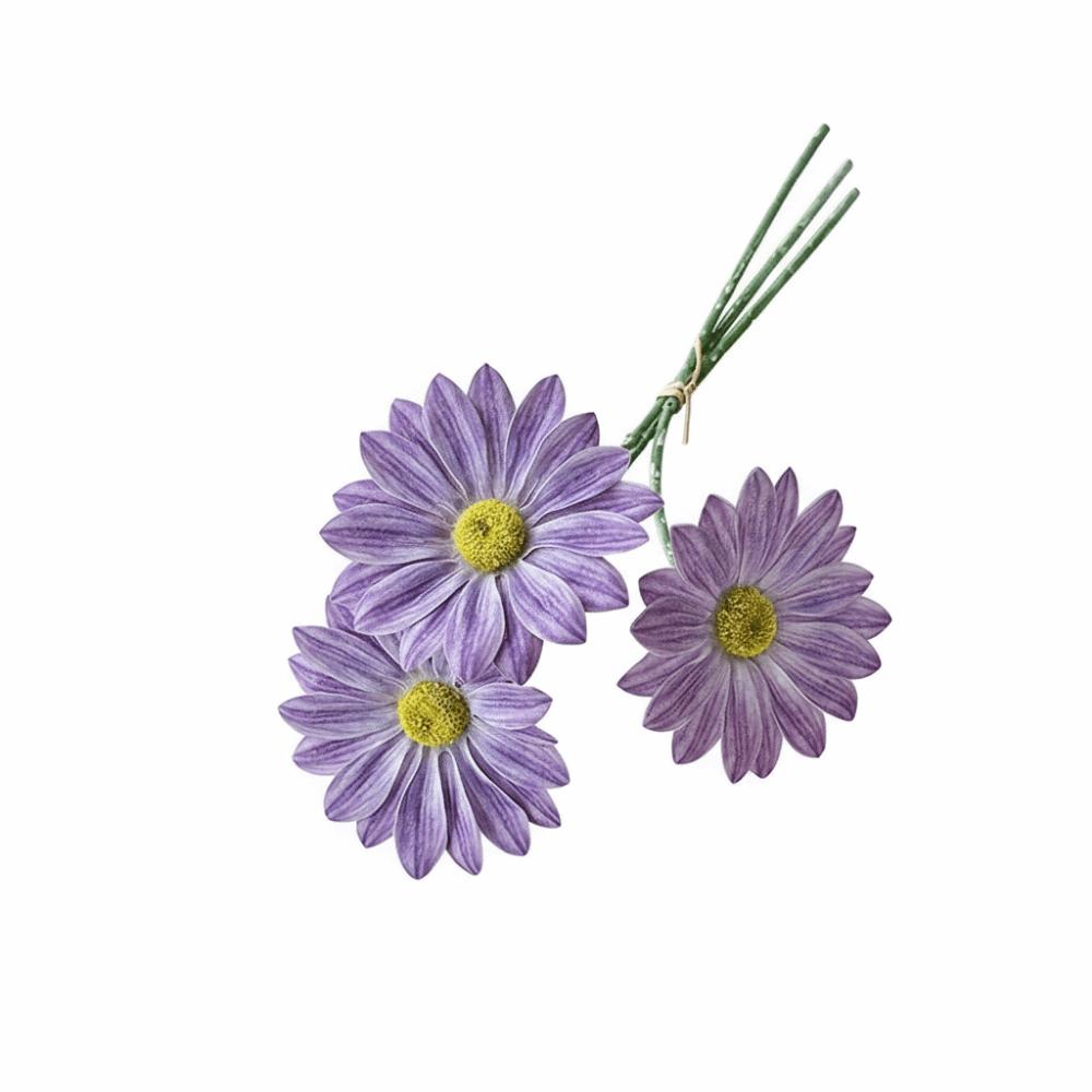 3PCS/Bundle Multicolor Daisy Artificial Flower 3D Printed Floral Arrangement Simulation Flower Chrysanthemum Photo Props