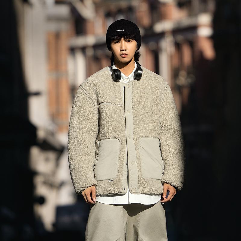 Li Ning CF Suo круглый вырез одна пуговица теплый длинный рукав вязаный свитер мужской свитер лайм AFDU911-2