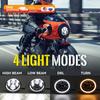 Для Sportster Dyna Iron 883 Projector Halo Ring Motorcycle 5 3/4" High Low Beam DRL Turn Signal 5.75 дюймов LED Headlight