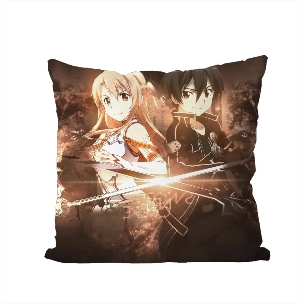 Наволочка Sword Art Online Для Автомобиля Дивана Декоративная Домашняя Двусторонняя Печать Плюшевая Квадратная Подушка-Плед Чехол