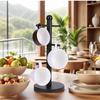 Настенный держатель для кружек с подставкой для бумажных полотенец, полка для посуды из нержавеющей стали, кронштейн-держатель для кружек с защитой от царапин для домашнего хранения, гаджет