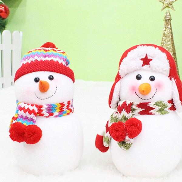 Party Snowman Doll 24cm, Fur Hat, 1 Piece
