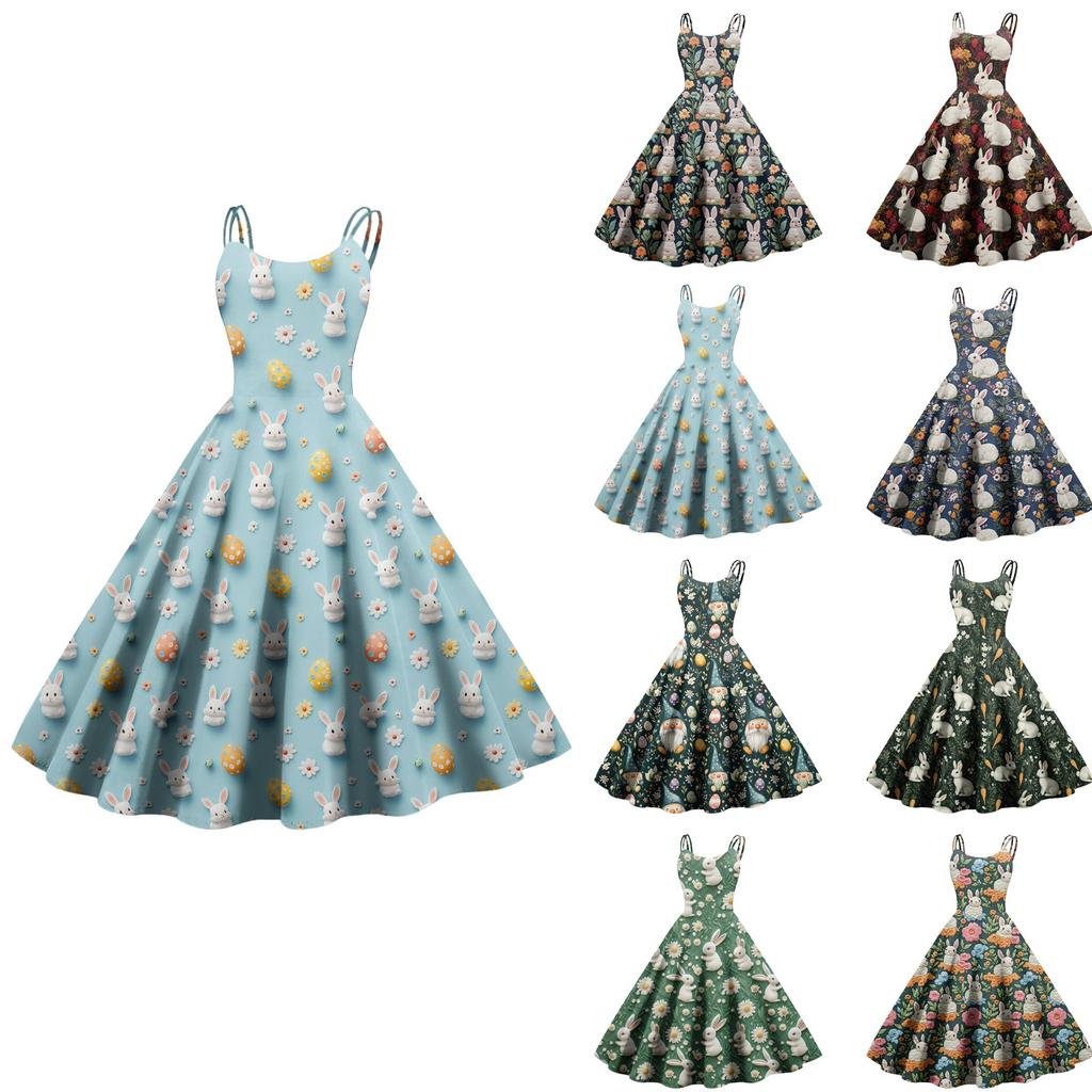 Women's Casual Fashion Print Sexy Off Shoulder Punk Retro Dress Retro Dress Dress