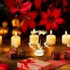 Gold Silver Christmas Rotating Candle Holder Metal Rotating Candlesticks  Party