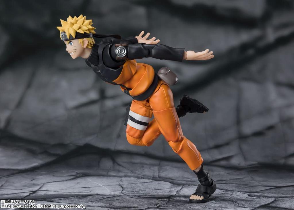 TAMASHII NATIONS NARUTO Shippuden Uzumaki Naruto of the Nine Tails Approximately 145mm Painted Movable Figure S.H.Figuarts -Jinchuriki - PVC&ABS
