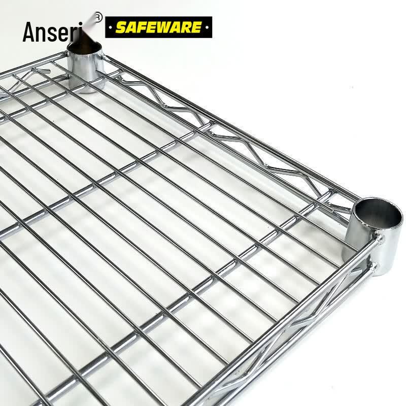 Ancire 4-Tier Chrome Wire Shelving Unit