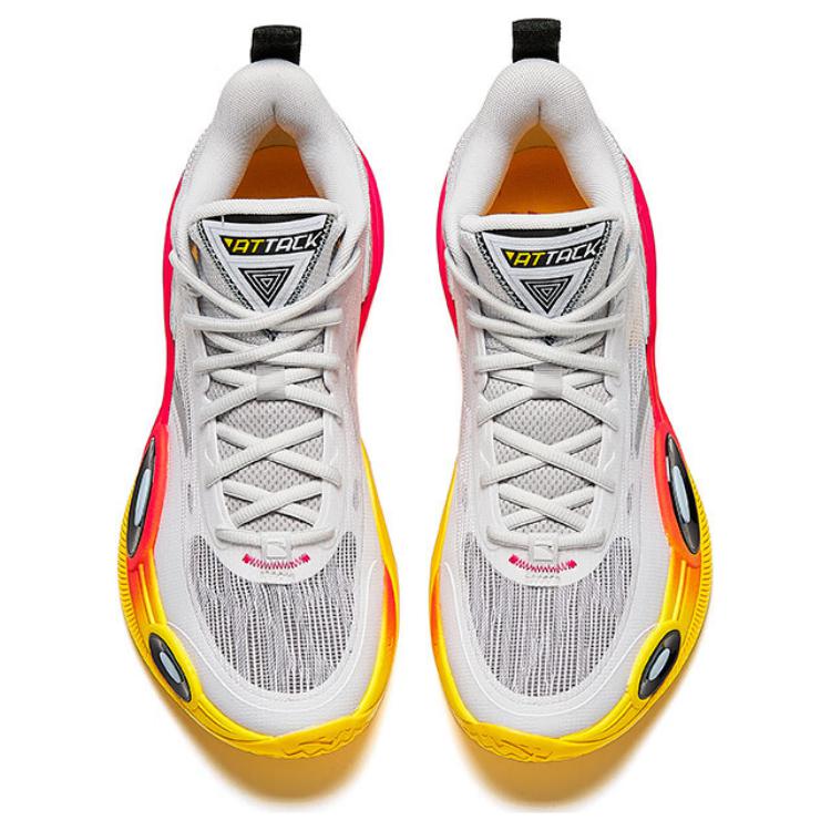 Anta Assault 1-го поколения 1 Нескользящие Низкие Баскетбольные Кроссовки Мужские Серые Красные Кроссовки 112421109-8